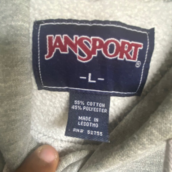 Jansport Liberty University Flames Gray Hoodie Sweatshirt Size L - Picture 3 of 3